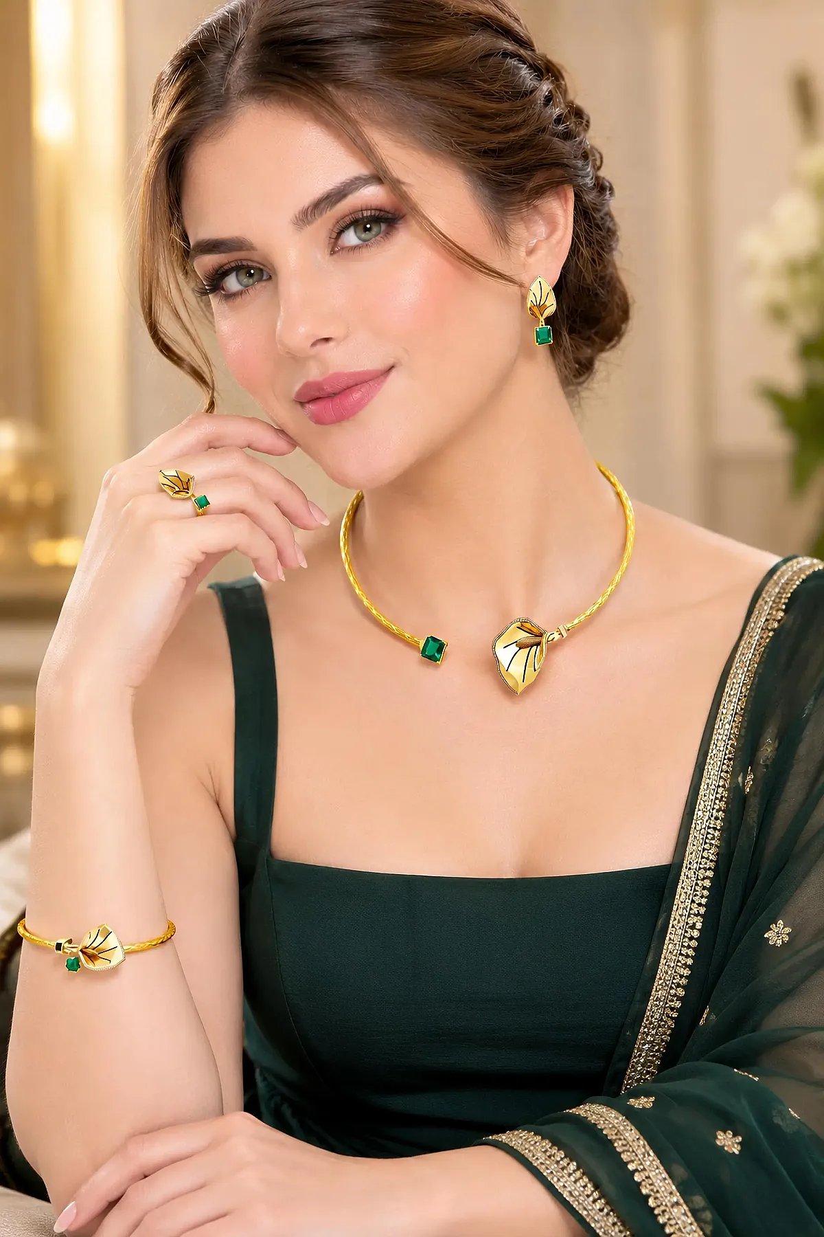 Botanical Splendor, Emerald Grace 